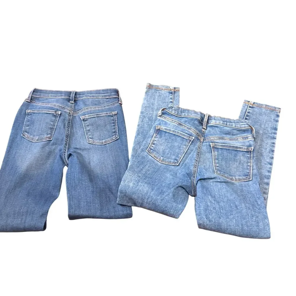 Old Navy Rock Star Jeggings Gril's size 10 Distressed 2 pair